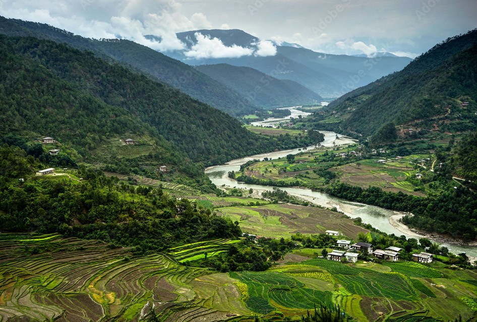 River in Punakha valley